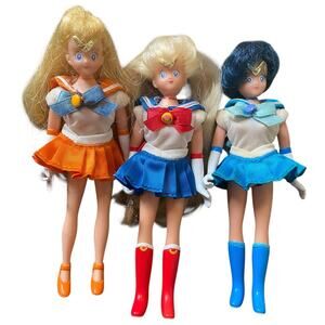 Sailor Moon Mercury Serena Mini Doll Lot Figure 6” Irwin 2000 Blue Y2k Vtg Anime